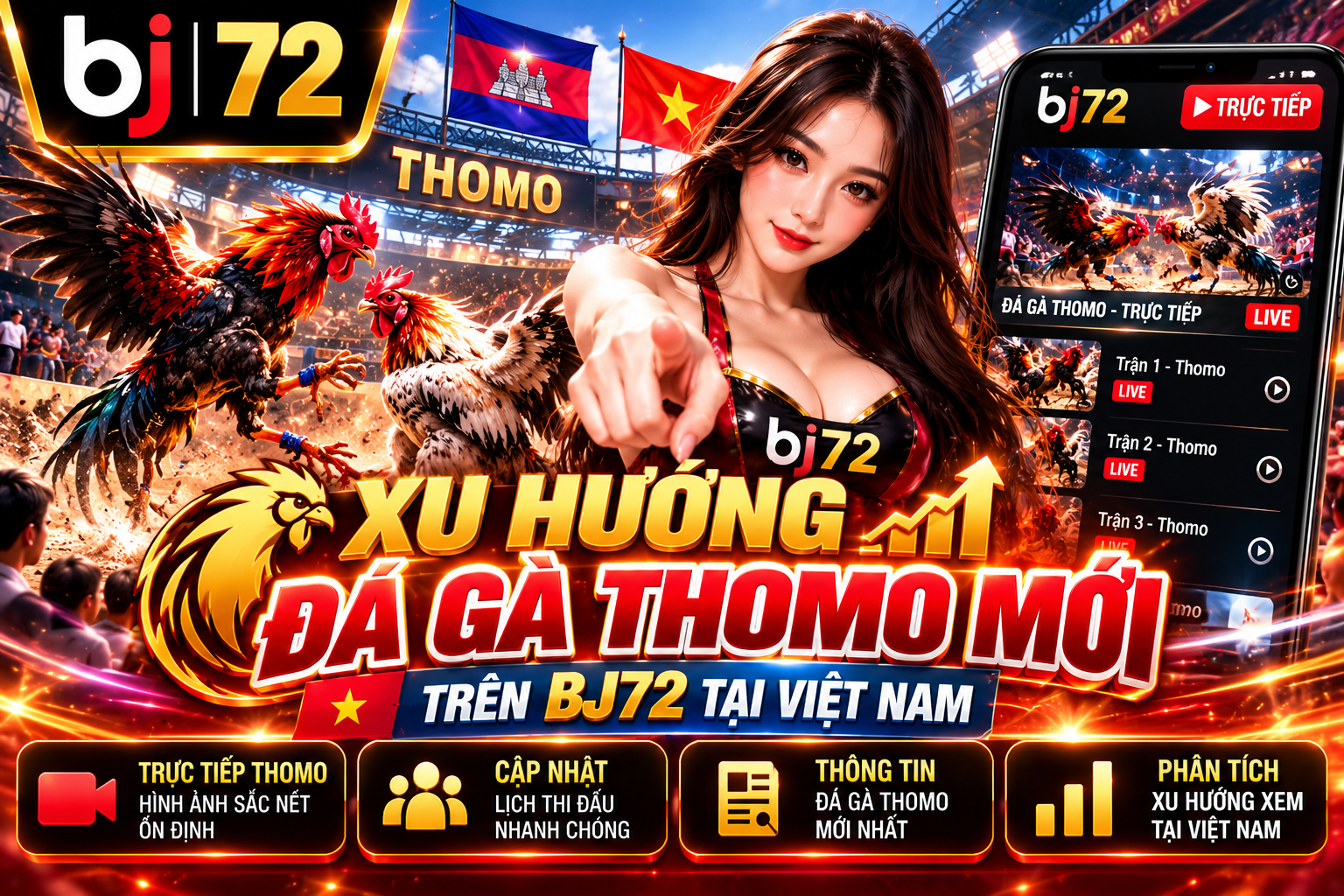 xu hướng đá gà thomo mới nhất tại bj72